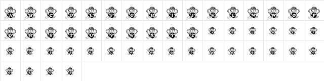 JNKANGELLUV Regular  glyph index