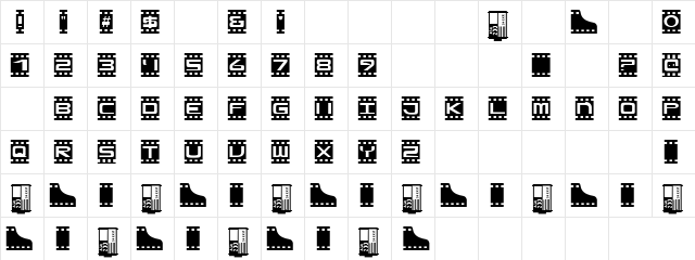 Exposed Regular  glyph index