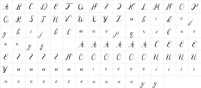 Overall Deep Demo Regular  glyph index