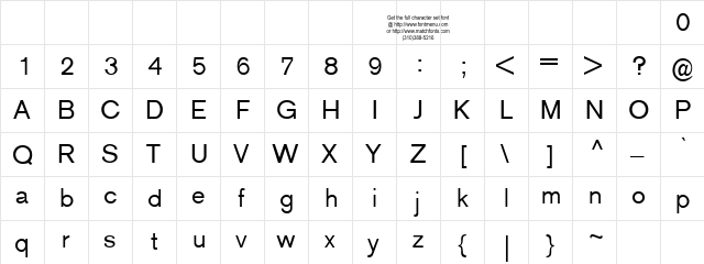 Aguizard Tryout Regular  glyph index