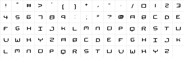 THE SPACEMAN Medium  glyph index