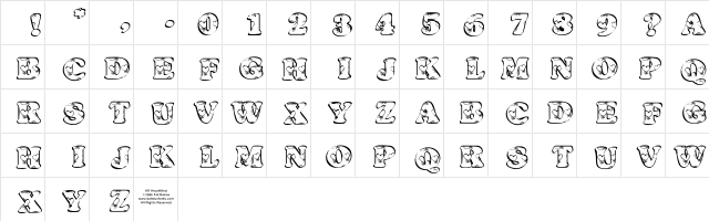 KR Heartfilled Regular  glyph index