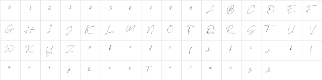 Buggiest Regular  glyph index