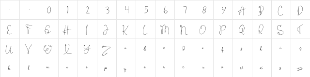 BesokLusa Regular  glyph index