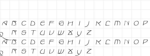 JacksonCaps Oblique  glyph index