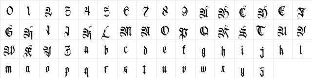 Avertequestra PERSONAL USE ONLY Regular  glyph index