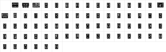 papel picado Regular  glyph index