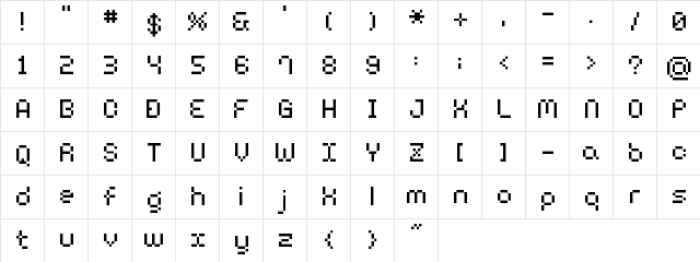 BM harry A10  glyph index