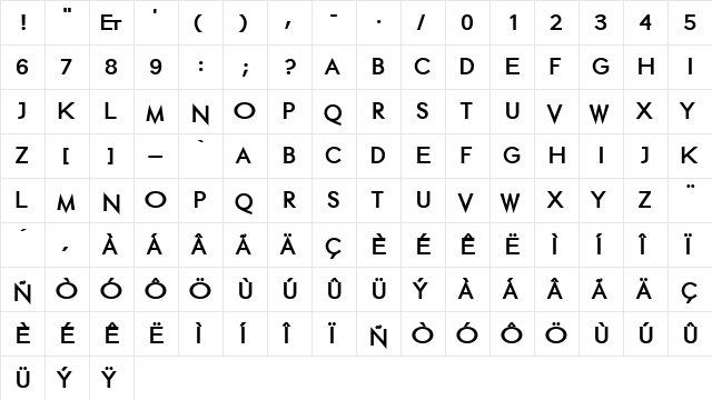 ETH Large Expanded Black  glyph index