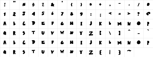 xotax Regular  glyph index