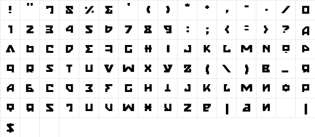 Nyet Light 2 Light  glyph index