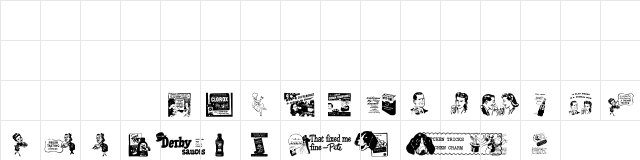 Old Time Ad Dings Two Regular  glyph index