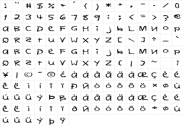 FZ HAND 11 WAVEY EX Normal  glyph index