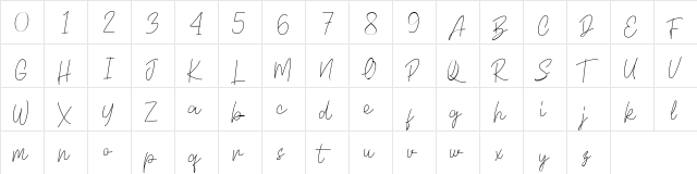 Greenland FREE Regular  glyph index
