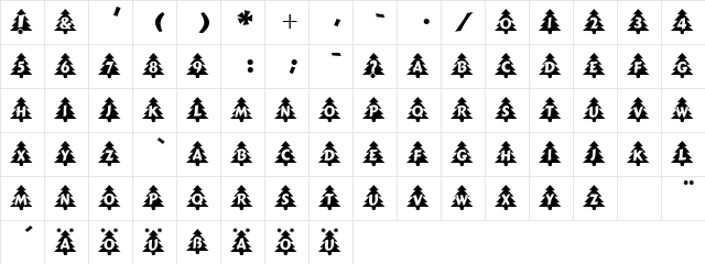 Xmas-Trees Normal  glyph index