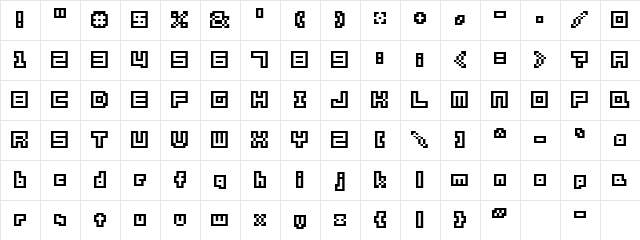 SHAKAGRAPHICS 05  glyph index