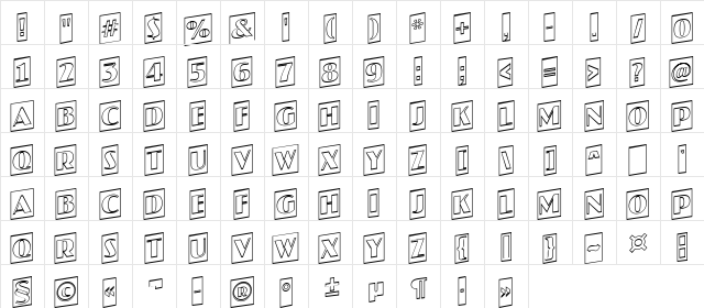a_JasperCmOtlUp Regular  glyph index