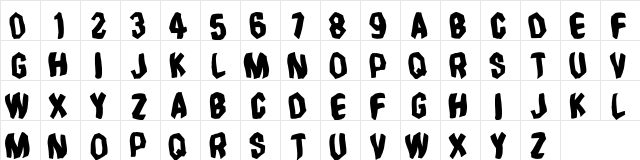 Timebomb Regular  glyph index