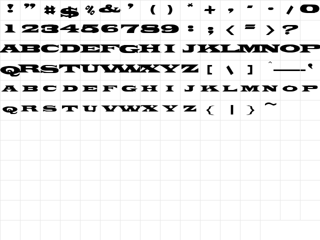 Genie 4 Regular  glyph index