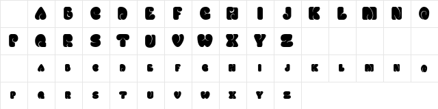 Australian Regular  glyph index