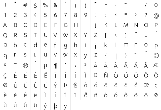 no_name_37 Light  glyph index