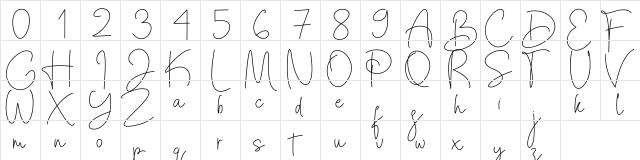 SuttonBrent-Trial Trial  glyph index