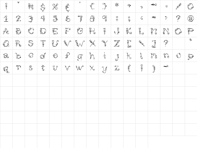 CK Tulips Regular  glyph index