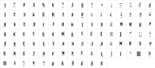 A Box For 2 Regular  glyph index