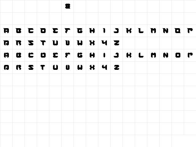 RHINOCEROS Break THE Wall Regular  glyph index