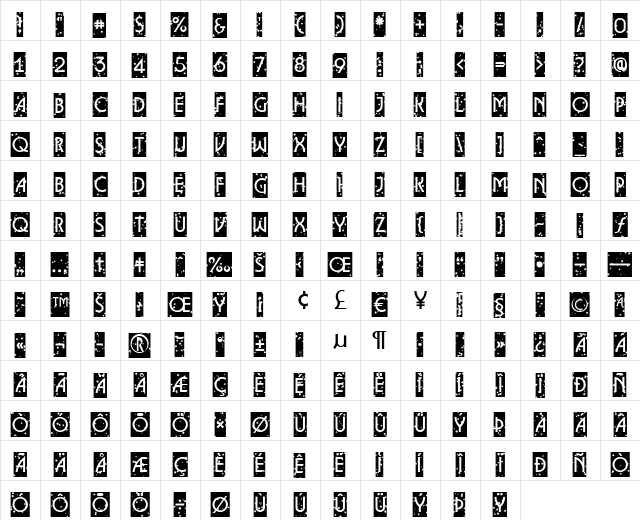 a_LancetCmStNt Regular  glyph index