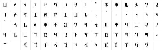 Golgotha Regular J.  glyph index
