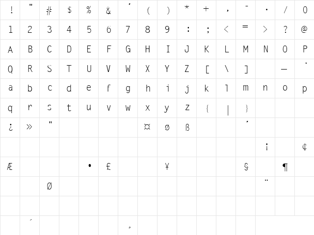 Celebration Day 3 Regular  glyph index