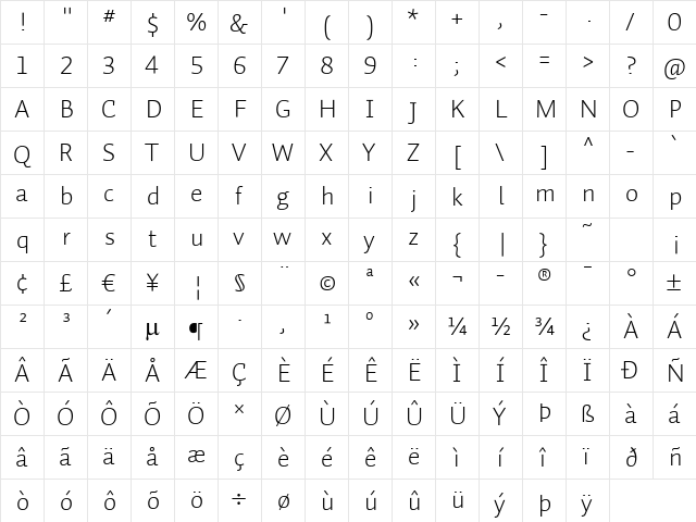 Auto 2 Light LF  glyph index