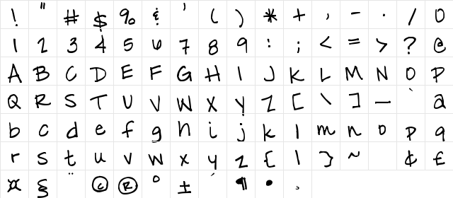 Chips & Salsa Regular  glyph index