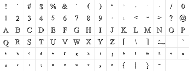 Candy_Girl_ Regular  glyph index