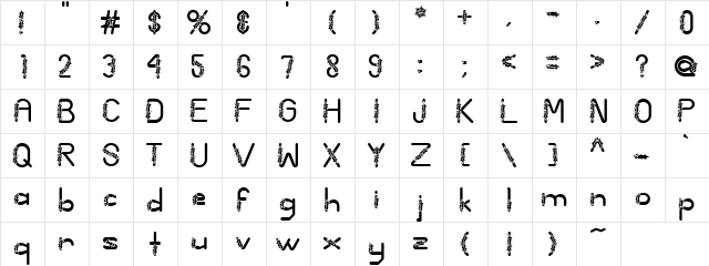 Cacta Vcullina Regular  glyph index