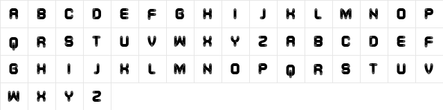 Canal Regular  glyph index