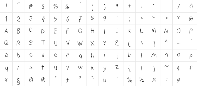WaterFire Medium  glyph index
