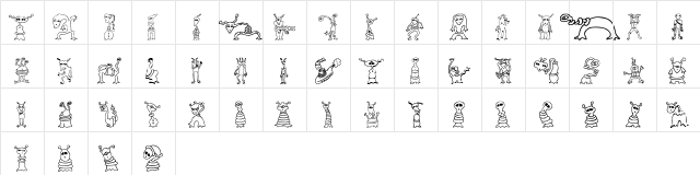 Alien Twits Regular  glyph index