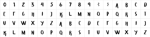 Troupers Capitals Regular  glyph index