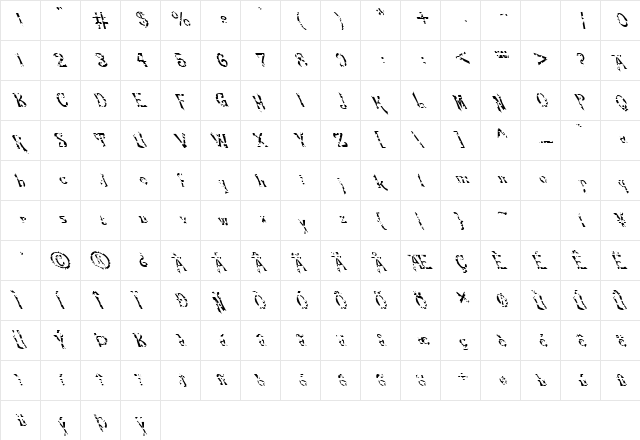 FZ JAZZY 21 HOLEY LEFTY Normal  glyph index