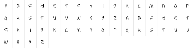 McFont Regular  glyph index