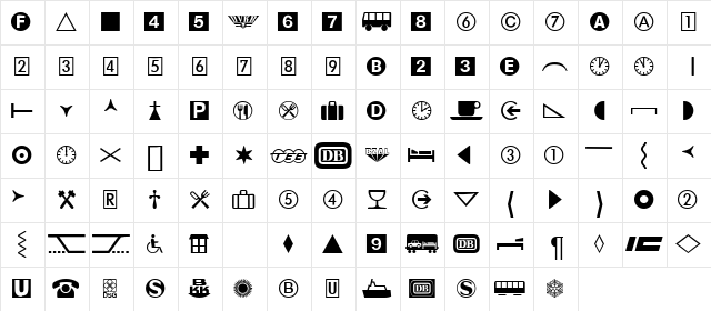 DataSymHDB Normal  glyph index
