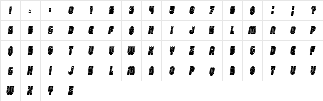Password Filled Italic  glyph index