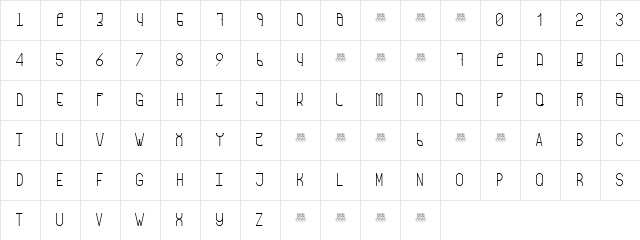 Freak Show Regular  glyph index