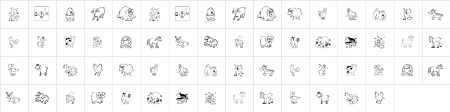 Farm Regular  glyph index