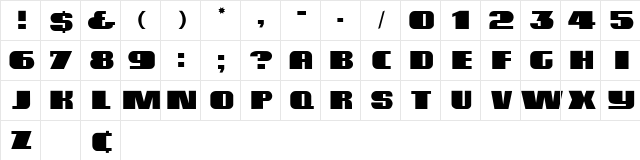 Amplio Display Caps SSi Regular  glyph index
