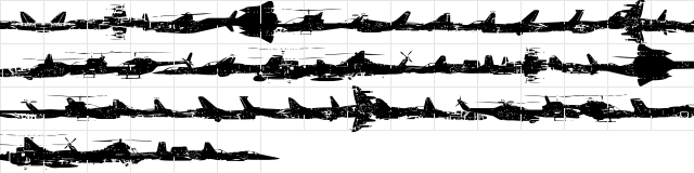 Air Force Regular  glyph index
