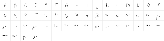 Layla Demo  glyph index