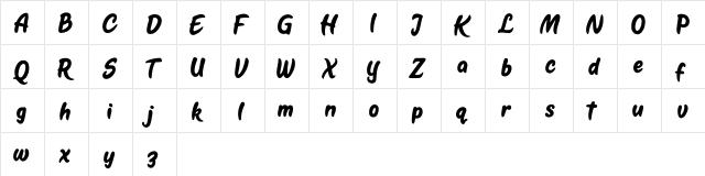 Kestoy Selfie Kestoy Selfie  glyph index